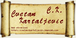 Cvetan Kartaljević vizit kartica